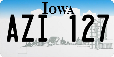 IA license plate AZI127