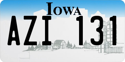 IA license plate AZI131