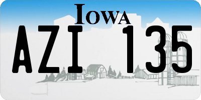 IA license plate AZI135