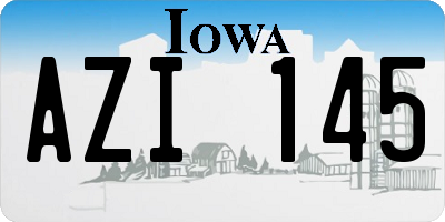 IA license plate AZI145