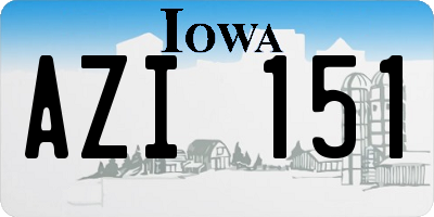 IA license plate AZI151