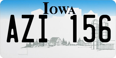 IA license plate AZI156