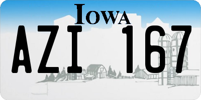 IA license plate AZI167