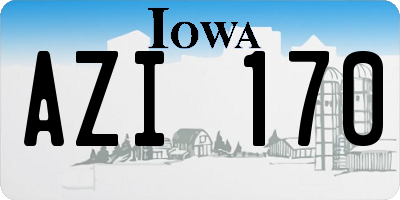 IA license plate AZI170