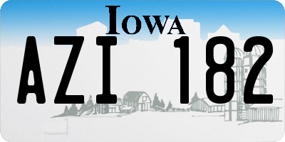 IA license plate AZI182