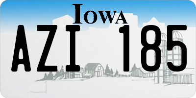 IA license plate AZI185