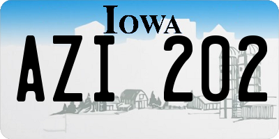 IA license plate AZI202