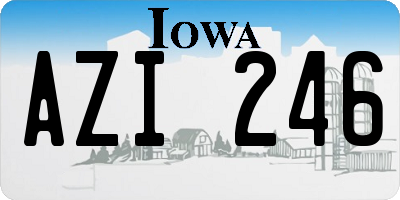 IA license plate AZI246