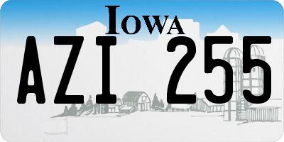 IA license plate AZI255