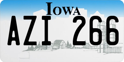 IA license plate AZI266