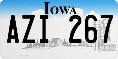 IA license plate AZI267
