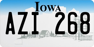 IA license plate AZI268
