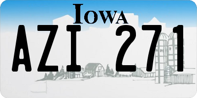 IA license plate AZI271