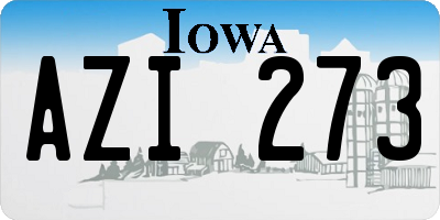 IA license plate AZI273