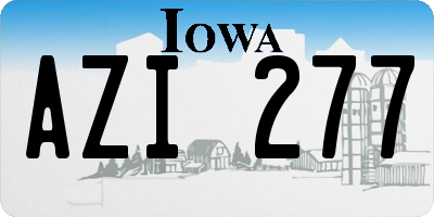 IA license plate AZI277