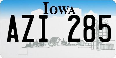 IA license plate AZI285