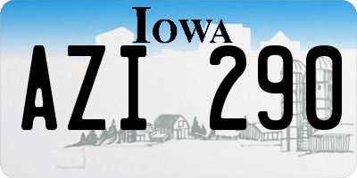 IA license plate AZI290