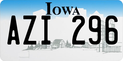 IA license plate AZI296