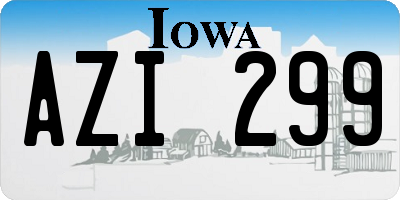 IA license plate AZI299