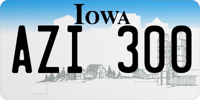 IA license plate AZI300
