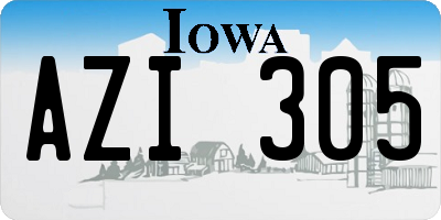 IA license plate AZI305