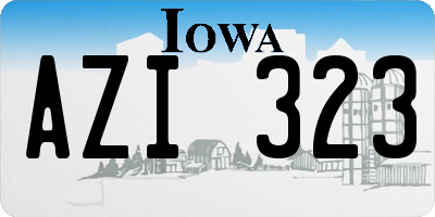 IA license plate AZI323
