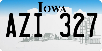 IA license plate AZI327