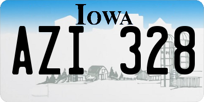 IA license plate AZI328