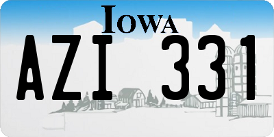IA license plate AZI331