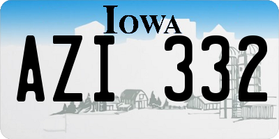 IA license plate AZI332