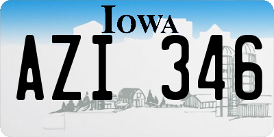 IA license plate AZI346
