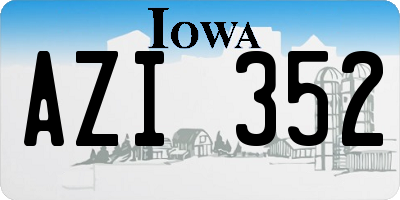 IA license plate AZI352
