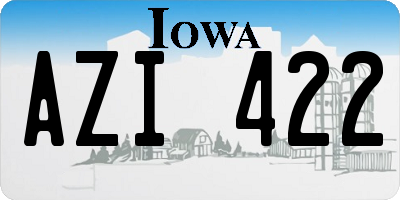 IA license plate AZI422