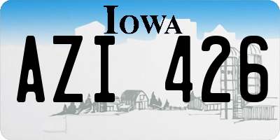 IA license plate AZI426