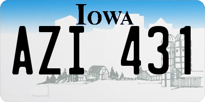 IA license plate AZI431