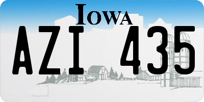IA license plate AZI435