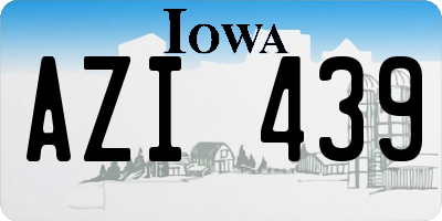 IA license plate AZI439