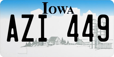IA license plate AZI449
