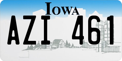IA license plate AZI461