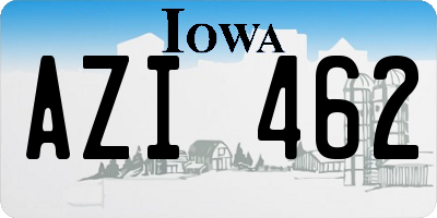 IA license plate AZI462