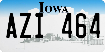 IA license plate AZI464