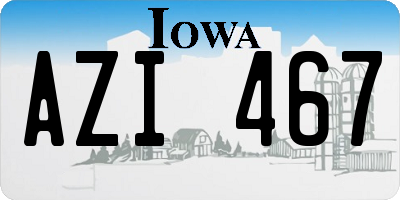 IA license plate AZI467