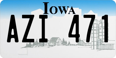 IA license plate AZI471