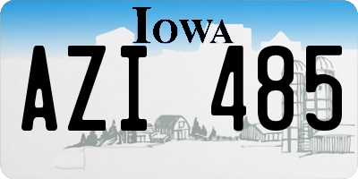 IA license plate AZI485