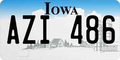 IA license plate AZI486