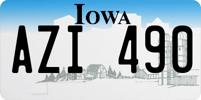 IA license plate AZI490