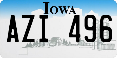 IA license plate AZI496