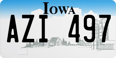 IA license plate AZI497