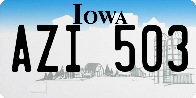 IA license plate AZI503