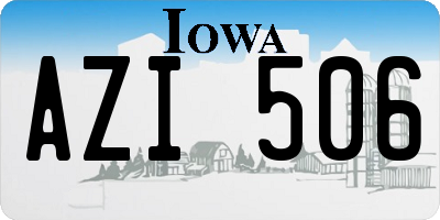 IA license plate AZI506